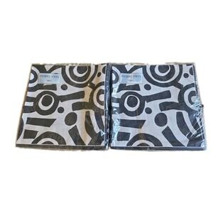PIERRE FREY BY CASPARI Paper Napkins Black Sakura Lot of 3 Packs 60 Total NEW